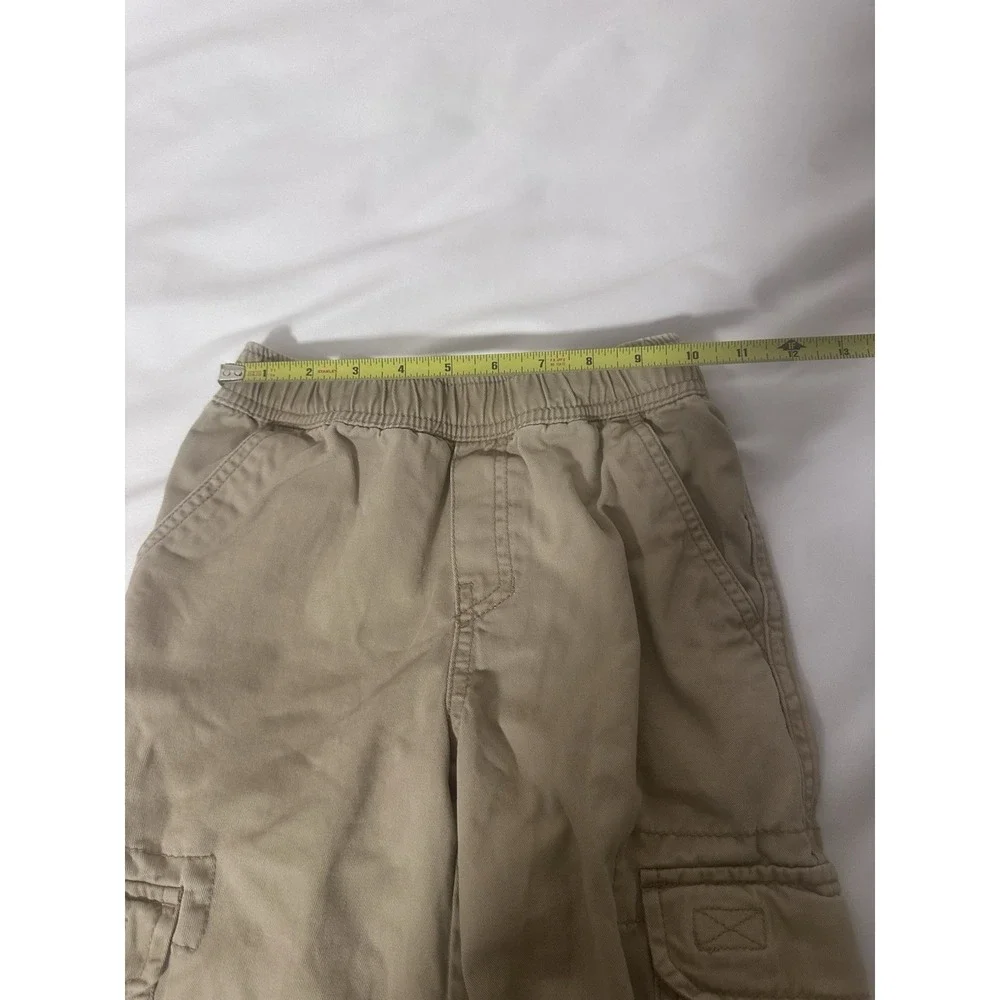 The Children's Place Boys Size 8 Khaki Cargo Pants Elastic Waist Tan
